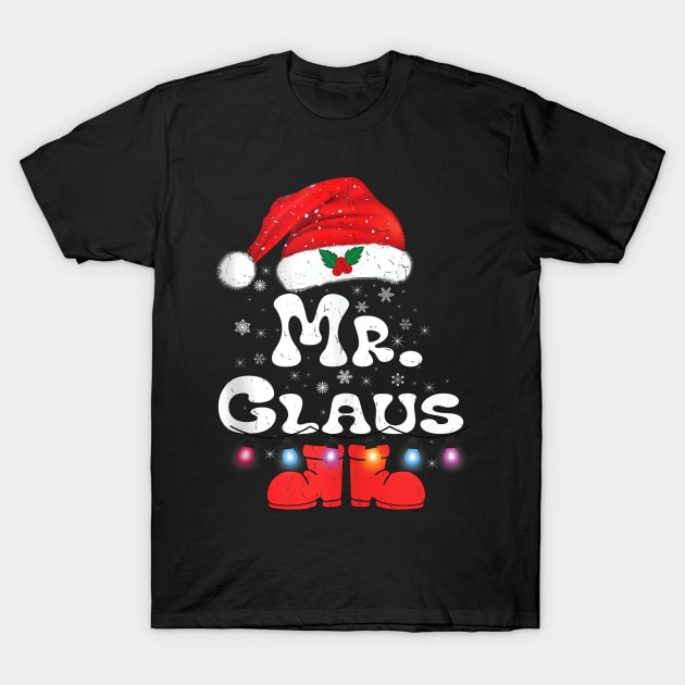 Mr and Mrs Claus Couples Matching - Christmas Pajamas Santa T-Shirt by Origami Fashion